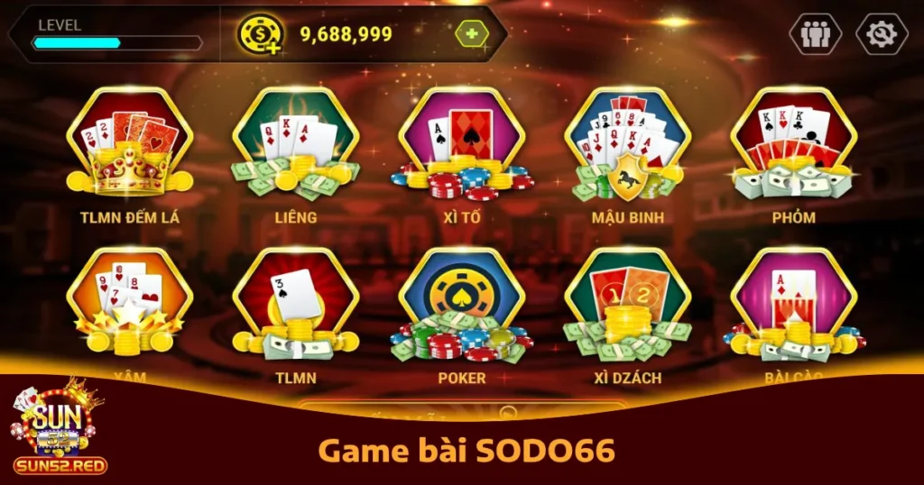 Game Bài SODO66 Trên Sun52 – Nền Tảng Đổi Thưởng Uy Tín